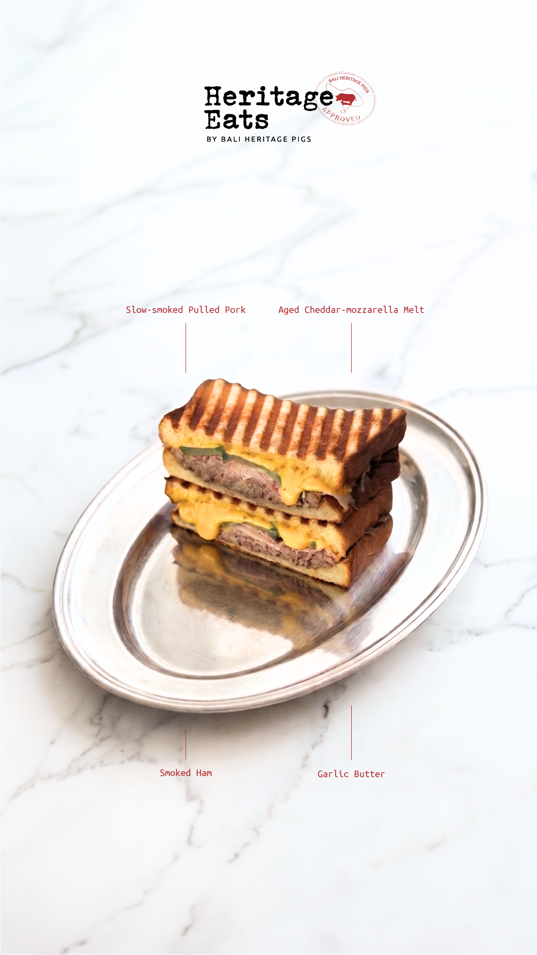 Pulled Pork Cubano Grilled Cheese