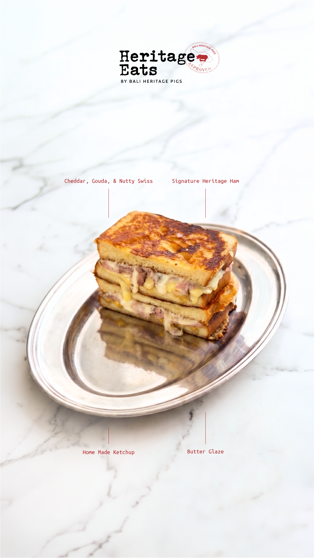 Triple Cheese Ham Melt